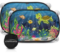 Eryi-Pare-Soleil Voiture Bébé - Pare Soleil Neo - 2 Pc. 48x 30cm Avec Ventouse, Protection Uv/Chaleur, Nouvelles Ventouses, Accessoire Voiture