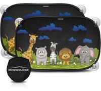 Eryi-Pare-Soleil Voiture Bébé - Pare Soleil Neo - 2 Pc. 48x 30cm Avec Ventouse, Protection Uv/Chaleur, Nouvelles Ventouses, Accessoire Voiture
