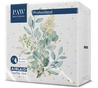Eryi-Paw - Serviette De Table Papier - Airlaid (40 X 40 Cm) I 50 Pièces I Idéal Pour Mariage, Baptême, Communion, Anniversaire I Serviettes En Tissu De Décoration De Table I Bouquet D'eucalyptus