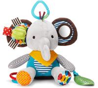 Eryi-Peluche Éléphant D'activités Avec Anneau De Dentition + Hochet Bébé - Jouet D'éveil - Naissance Bébé Interactif - Stimule Dentition & Motricité - Facile À Tenir En Main