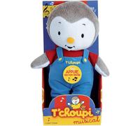 ERYI- Peluche T'Choupi Musicale 20 Cm Chante Le Générique De La Série Tv Licence Officielle Finition Douce Jouet D'Éveil Premier Age Gamme T'Choupi Idée Cadeau Enfant Dès La Naissance