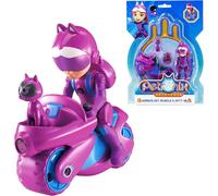 Eryi-Petronix Defenders Eu820020 - Figurine Articulée Emma & Pet Kitt-10, Figurine Jouet D'environ 8 Cm De Haut Pour Enfants Avec Compagnon Animal, Avec Mobile Pour Animaux De Compagnie Et Sac À Dos