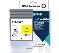 ERYI-Pfi102 Jaune Cartouche D'Encre Compatible Pour Canon Pfi-102 Pfi-102Bk Pour Canon Imageprograf Ipf500 Ipf510 Ipf600 Ipf605 Ipf610 Ipf650 Ipf655 Ipf700 Ipf710 Ipf720 Ipf750 Ipf760 Ipf765(1-Pack)