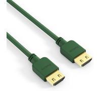 ERYI-Pi0503-020 Câble De Connexion Hdmi Haute Vitesse (4K Ultrahd (2160P), Ethernet, 18Gbps), Hdmi-A Mâle - Mâle Certifié Sans Halogènes, Ultra Plat, 2,00M, Vert