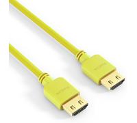 ERYI-Pi0504-020 Câble De Connexion Hdmi Haute Vitesse (4K Ultrahd (2160P), Ethernet, 18Gbps), Hdmi-A Mâle Vers Hdmi-A Mâle, Certifié, Sans Halogènes, Ultra Plat, 2, 00M, Jaune