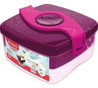Eryi-Picnik Origins - Boîte À Déjeuner Repas Enfants - Ouverture Facile - Lunch Box 2 Compartiments Dont 1 Amovible - En Plastique Sans Bpa Ni Phtalates - Rose - 1,4l
