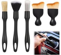 Eryi-Pinceau Detailing Auto, Brosse Kit Nettoyage Voiture, 5 Pièces Brosse De Luxe Pour Voiture, Pinceau Nettoyage Voiture, Pour Moteur, Tableau De Bord, Bouches Daération, Intérieur