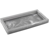 Eryi-Plateau Décoratif Rectangulaire En Résine, Plateau De Rangement Pour Réservoir De Toilette De Salle De Bain, Plateau Bijoux Pour Tissus Savon Serviette Plante, S - Encre Gris