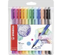 Eryi-Pointmax - Stylo Feutre - Pochette X 12 Stylos Feutre Pointe Moyenne - Coloris Assortis