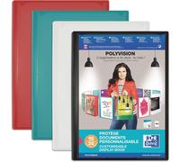 Eryi-Porte Vue Polyvision A4 40 Vues / 20 Pochettes Couverture Polypro Opaque Couleur Aléatoire