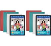 Eryi-Porte Vue Polyvision A4 40 Vues / 20 Pochettes Couverture Polypro Opaque Couleur Aléatoire (Lot De 2)