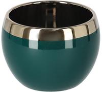 ERYI-® Pot De Fleurs Rond En Céramique Vert/Doré 100 Mm