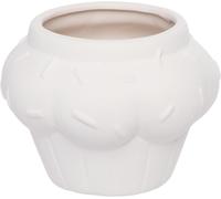 ERYI-Pots De Fleurs En Céramique Forme Cupcake - Lot De 3, Jolies Jardinières À Peindre Et À Décorer Pour Les Enfants (Fc364)