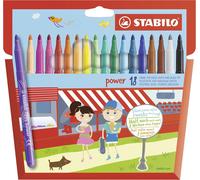 Eryi-Power - Feutre De Coloriage - Étui Carton X 18 Feutres Pointe Moyenne - Coloris Assortis