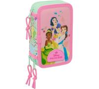 Eryi-Princesses Disney Bloom - Trousse Scolaire Avec 37 Outils Inclus, Trousse Pour Enfant, Idéale Pour Les Enfants De 5 À 14 Ans, Confortable Et Polyvalente, Qualité Et Résistance, 12,5 X 5,5 X 19,5