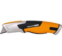 ERYI-Pro Cutter Universel De Sécurité À Lame Rétractable, Longueur 17,7 Cm, Acier Inoxydable/Plastique, Noir/Orange, Carbonmax, 1062938