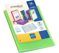 Eryi-- Protège Documents Personnalisable - Reliure Format A4 - Porte Vues 80 Vues (40 Pochettes) - Fabriqué En France - Pochettes Qualité Supérieure - Vert Translucide