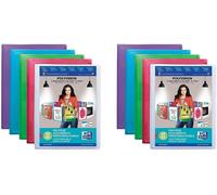 Eryi-Protège-Documents Polyvision A4 120 Vues / 60 Pochettes Couverture Polypro Translucide Coloris Assortis (Lot De 2)