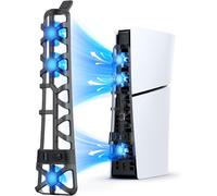 Eryi-Ps5 Slim Silent Enhanced Cooling Fan With Adjustable Speed, Auto Power On/Off, With Usb 3.0 Port, Efficient Cooling System For Both Ps5 Slim Disc And Digital Editions