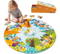 ERYI-Puzzle Enfant 3 Ans, 88 Pièces Puzzle Des Animaux Des Quatre Saisons, Montessori Jouet Puzzles En Carton Éducatif, Classiques Puzzles Cadeau Pour Garçons Filles De 4 5 6 7 8 9 Ans
