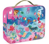 ERYI-- Puzzle Enfant Sirènes 24 Pièces - Jeu Educatif Motricité Fine Et Concentration - Valisette Poignée - Fabriqué En France - Certifié Fsc - Encres Végétales - Dès 3 Ans, J02613