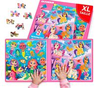 ERYI-Puzzle Magnétique Enfant 3 4 5 Ans - 2X48 Pièces Jeux Magnétique Enfant - Jeux Voyage Pour 5 6 Ans - Jouets Puzzle Licorne 4 Ans - Cadeau Éducatif Garçons Et Filles
