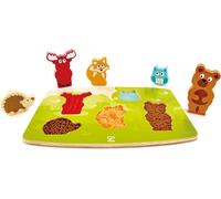 ERYI-Puzzle Tactile Animaux De La Forêt - Pour Enfants 2 Ans Et Plus - 6 Pièces Colorées Avec Textures À Toucher - Découverte Des Animaux - Puzzle En Bois Pour La Motricité Fine Et L'Observation