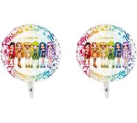 ERYI-Rainbow High Ballon Foil Ballloon Mylar Rond Rond (46 Cm, 18 Pouces) Original Mga, Multicolore (Lot De 2)