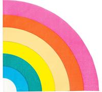 Eryi-Rainbow Napkins Serviettes En Forme D'arc-En-Ciel, Avec Feuille (Paquet De 16) 29 X 29 Cm, 11"" X 11