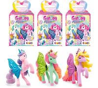Eryi-Rainbow Unicorn - Pack De 3x Figurines Licorne À Collectionner, Jouet Licorne Avec Cristal Swaroski Et Ailes Scintillantes