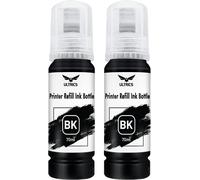 ERYI-Recharges Universelle D'Encre Pour Imprimante, 70Ml Noire Kits De Recharge Compatible Avec Epson, Brother, Canon, Hp, Lexmark, Cartouches De Encre Rechargeables Et Systèmes Ciss - 2 Paquet