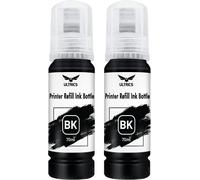 ERYI-Recharges Universelle D'Encre Pour Imprimante, 70Ml Noire Kits De Recharge Compatible Avec Epson, Brother, Canon, Hp, Lexmark, Cartouches De Encre Rechargeables Et Systèmes Ciss - 2 Paquet
