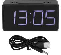 ERYI-Réveil Numérique Réveil Électrique Puissant Avec Port De Charge Usb Pour Gros Dormeur Convient Pour Chambre À Coucher Bureau Noir Noir Petit Blanc
