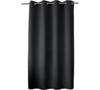 Eryi-Rideau Obscurcissant Avec ?illets Argentés, Gris Foncé, 140x180cm, 100% Polyester, Tissu Certifié Oeko-Tex, Collection Réglisse