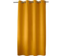 Eryi-Rideau Obscurcissant Avec ?illets Argentés, Jaune Moutarde, 140x180cm, 100% Polyester, Tissu Certifié Oeko-Tex, Collection Réglisse