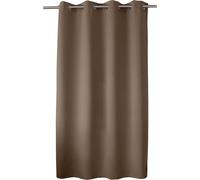 Eryi-Rideau Obscurcissant Avec ?illets Argentés, Marron Vison, 140x180cm, 100% Polyester, Tissu Certifié Oeko-Tex, Collection Réglisse