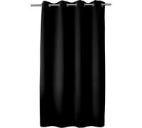 Eryi-Rideau Obscurcissant Avec ?illets Argentés, Noir, 140x180cm, 100% Polyester, Tissu Certifié Oeko-Tex, Collection Réglisse