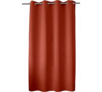 Eryi-Rideau Obscurcissant Avec ?illets Argentés, Rouge Terre Cuite, 140x180cm, 100% Polyester, Tissu Certifié Oeko-Tex, Collection Réglisse