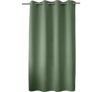 Eryi-Rideau Obscurcissant Avec ?illets Argentés, Vert Kaki Clair, 140x180cm, 100% Polyester, Tissu Certifié Oeko-Tex, Collection Réglisse