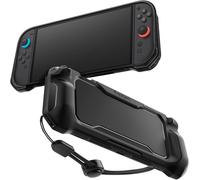 Eryi-Rugged Armor Coque Compatible Avec Nintendo Switch 2 2025 Étui Avec Dragonne Switch 2 Accessoires - Noir Mat