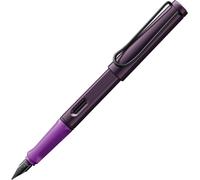 Eryi-Safari Violet Blackberry - Stylo Plume Avec Grip Ergonomique Et Plume Acier Poli En Taille M - Matière Plastique Robuste Asa - Avec Cartouche T 10 Bleu - Droitier