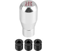 Eryi-Saline Shifter Adaptateur Universel 5 Vitesses Manuel En Métal Chrome Chrome Pommeau Levier Bâton Stylo Poignée Tête Voiture Style Accessoires