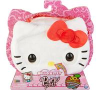 ERYI-Sanrio - Hello Kitty - Compagnon Interactif Format Sac A Main - Hello Kitty Animal Interactif Tout Doux Blanc Et Rouge Qui Cligne Des Yeux - Sons Et Modes De Jeu - Jouet Enfant 5 Ans Et +