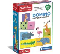 Eryi-Sapientino Domino Chiffres Et Animaux, Jeu Éducatif 4 Ans Avec Cartes Illustrées, Domino Enfants, Jeu Pour Apprendre À Compter, Made In Italy, 16121