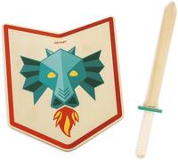 ERYI-- Set Chevalier Dragon - Bouclier Et Épée En Bois - Jouet D'Imitation - Jeu De Plein Air - Jeu Educatif Imagination Et Motricité - Certifié Fsc - Dès 3 Ans, J03171, Vert