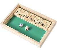 ERYI-Shut The Box, Jeux De Société En Bois Classique, Jeu De Dés-Jeu De Rassemblement De La Famille, Jouet De Voyage, Convient À La Formation En Logique Mathématique Pour Enfants