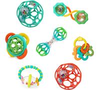 Eryi-, Soothers & Shakers, 7 Pièces -Jouet Pour Poussette, Anneaux De Dentitions Et Hochets Sans Bpa, Unisexe, Nouveau-Nés Et Plus
