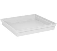 ERYI-- Soucoupe Carrée Toscane 40 Cm - Pour Pot De Fleur Carré Toscane 50 Cm - 40 X 40 X H.5,9 Cm - Blanc