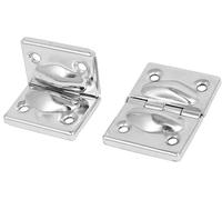 ERYI-Sourcing Map 2Pcs Charnière Porte Boîte À Outils Valise Métal Couleur Ton Argent Support 44Mmx30Mm
