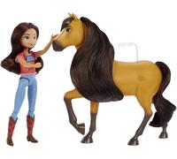 Eryi-Spirit L'indomptable Coffret Lucky Avec Poupée Articulée Lucky 18 Cm Et Figurine Cheval Friandises Et Brosse, Jouet Pour Enfant, Hfb89